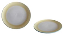 [CPP01O] Plato Postre Ceramica 20,5Cm - Amarillo