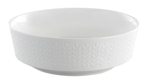 [7798293791905] Ensaladera Porcelana Blanca Diseño Espigado 22.7X22,7X7.6Cm