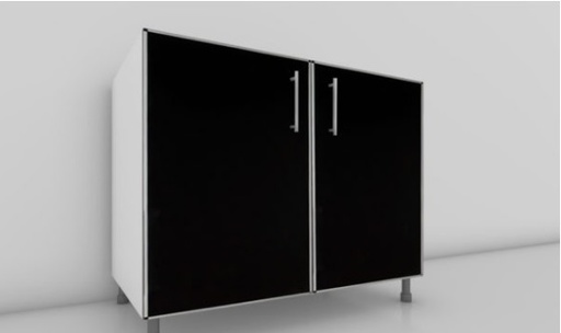 [33808694] Bajomesada Lugano 1.00 Negro Cto Alum