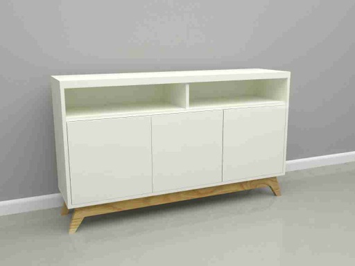 [301000110] Vajillero Artica Roble / Blanco