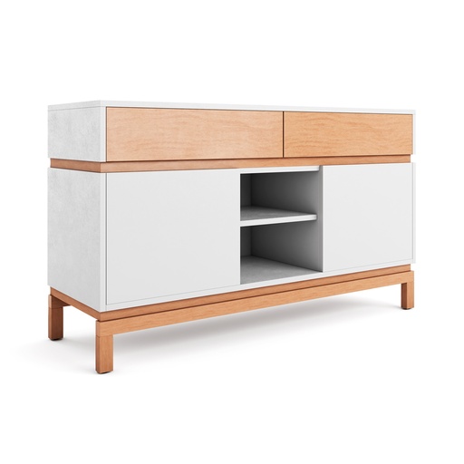 [BAHEUKCOMROB] (D) Bahiut Eukal Combinado Blanco/Roble Leriex 1.35X0.45X0.82