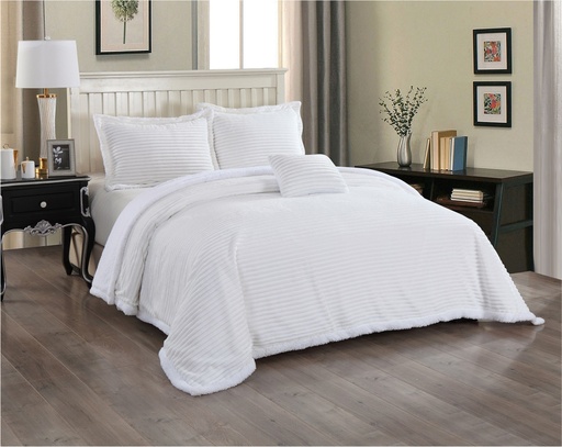 [160615] Acolchado Microfibra Cord Bco Queen