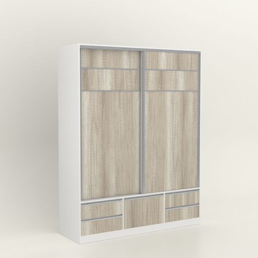 [801257] D - Placard Puertas Corredizas Tonini 1.50 X 2.30 Blanco/Helsinki