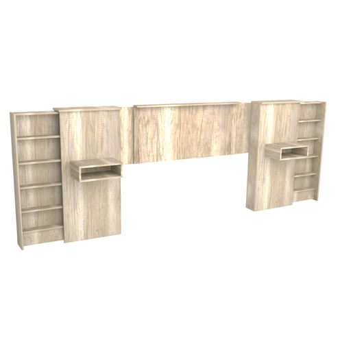 [3014-HEL] Respaldo Corsa C/ Compartimiento Interior Blanco Helsinki