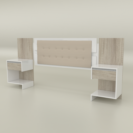 [100001236] D - Respaldo Flex 140-160 Blanco / Helsinki Chenille Arena