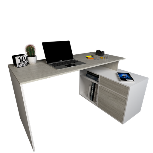 [3048-NCE] Escritorio de oficina Con Mueble Bajo Nevado Everest