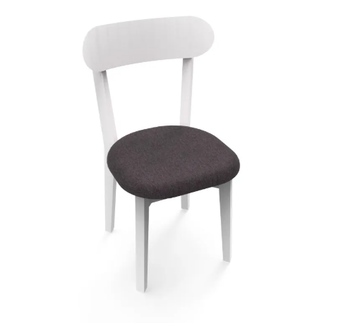 [301100010] Silla Genova Blanco Tapiz Chenille Gris