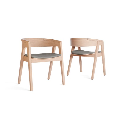 [302000046] Silla Kurbe Nature Chenille Gris