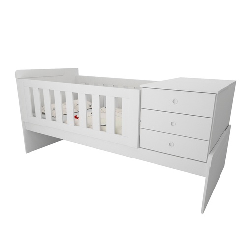 [1723-BLA ] Cuna Funcional Creciente 195X90X90 Cm Corr. Telesc. Bla-Blanco