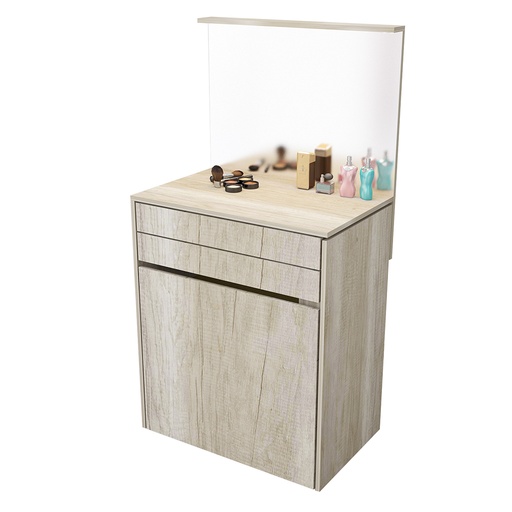 [5010-HEL] Tocador Maquillador Con asiento y espejo con Luz Led Helsinki