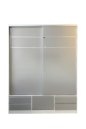 [23235] D - Placard Puertas Corredizas Tonini 1.50 X 2.30 Blanco/Gris Perla