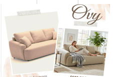 [28979] Sillón Ovy 3cpos 2.00x0.95 Buccle chapelco gris