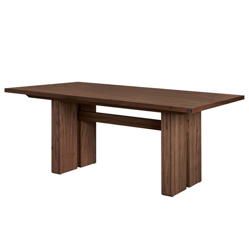 [29505] Mesa fija Genoud base central castaño 1.60