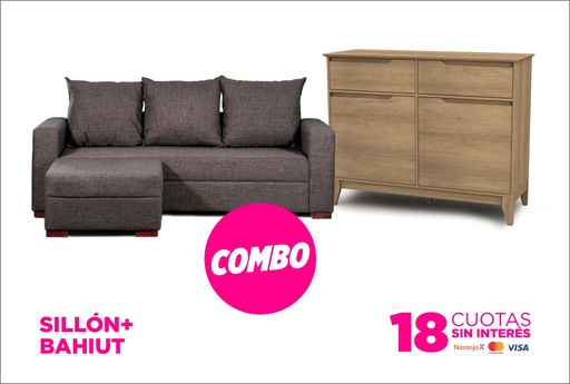 [33756] Combo living Bahiut fusake + sillón perseo