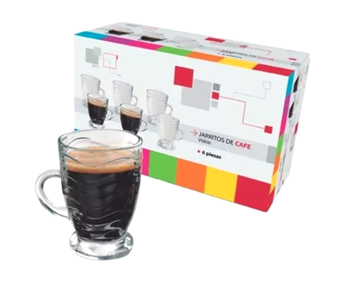 [7792281038041] Jarrito Vidrio Café, Pack X 6