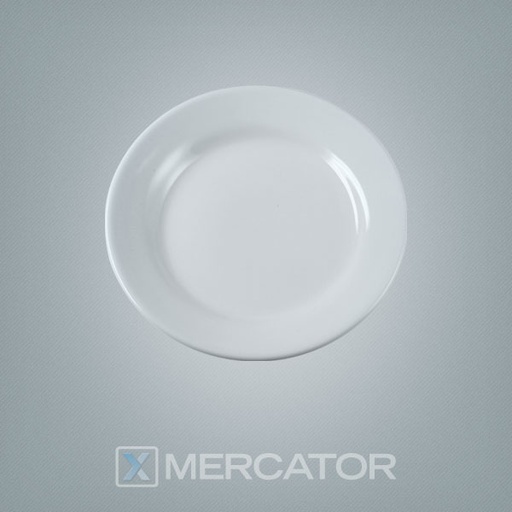 [7891361934997] &quot;D&quot;- Plato Postre Donna 18 Cm Dec 5002 - Blanco